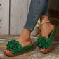 ✨Sandali con zeppa e applicazioni floreali da donna 👡Entra nell'estate con stile🌸