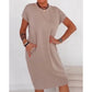 Abito T-shirt casual da donna a maniche corte