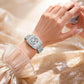 💎 Offerta speciale – Sconto del 50%！！💎 Orologio da polso da donna al quarzo con strass