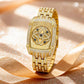 💎 Offerta speciale – Sconto del 50%！！💎 Orologio da polso da donna al quarzo con strass