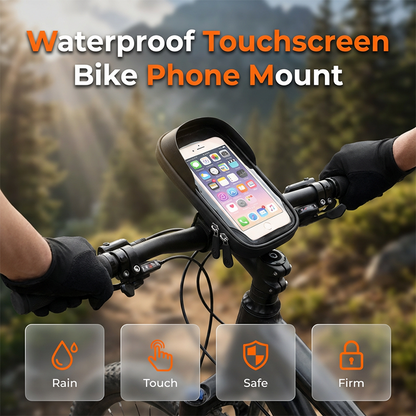 Borsa impermeabile con supporto per cellulare da bicicletta