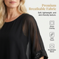 🌟  SCONTO DEL 50% A TEMPO LIMITATO! 👚 Top casual da donna con collo rotondo e bordi in paillettes – Scintillante, vestibilità comoda, versatile 🎀