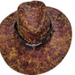 📢📢SCONTO DEL 50%!! ⏰ ✨ Cappello da cowboy vintage a tesa larga con cinturino – PU, taglia unica, regolabile ☀️