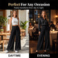 💃 SCONTO DEL 50% PER UN PERIODO LIMITATO! 👖 Pantaloni larghi da donna in chiffon – Tessuto fluido, taglio che valorizza la silhouette, eleganti per ogni occasione 🖤