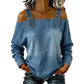 👕✨ SCONTO DEL 50%! Top in denim da donna con spalline larghe e scollo che lascia le spalle scoperte – Casual, estivo e perfetto per le giornate calde ☀️
