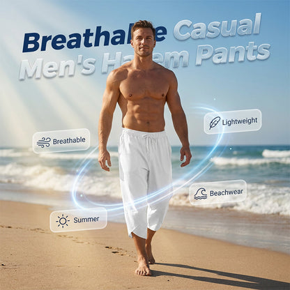 Pantaloni capri casual da uomo a zampa