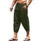 Pantaloni capri casual da uomo a zampa