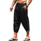 Pantaloni capri casual da uomo a zampa