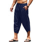 Pantaloni capri casual da uomo a zampa