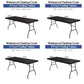 Copertura per piano tavolo in tessuto elasticizzato in confezione, adatta per tavoli da 4 ft / 6 ft / 8 ft