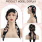 Foulard a turbante preannodato con stampa floreale da donna