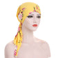 Foulard a turbante preannodato con stampa floreale da donna