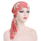 Foulard a turbante preannodato con stampa floreale da donna
