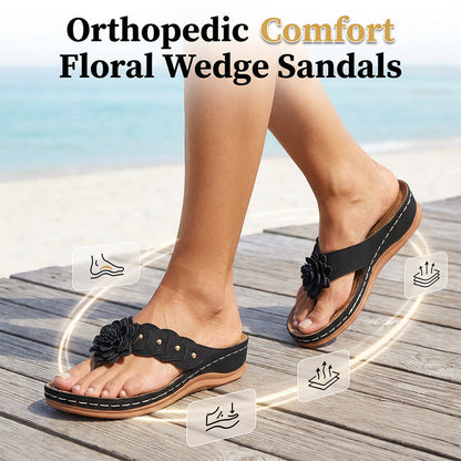 🌷Sandali infradito da donna con motivi floreali e supporto plantare 🌸 Leggeri, eleganti e incredibilmente comodi