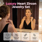 Sparkling Heart Necklace & Earring Set