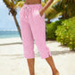 Pantaloni capri estivi da donna a quadri