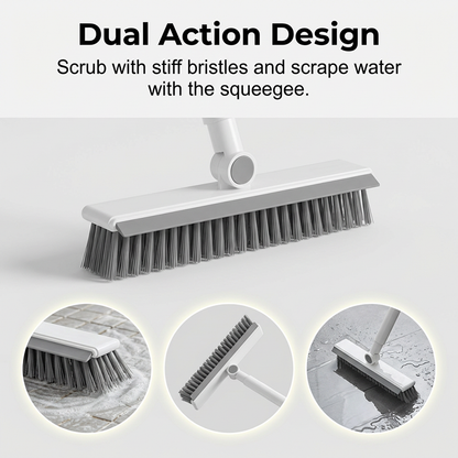 🧹✨ Spazzola 2-in-1 per fughe e angoli con raschietto 🧽💧