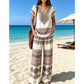 👗 OFFERTA A TEMPO LIMITATO: SCONTO DEL 50%! ✨ Set composto da top e pantaloni stampati da donna – stampe boho, vestibilità comoda, perfetto per le vacanze 🌴