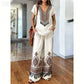👗 OFFERTA A TEMPO LIMITATO: SCONTO DEL 50%! ✨ Set composto da top e pantaloni stampati da donna – stampe boho, vestibilità comoda, perfetto per le vacanze 🌴