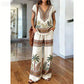 👗 OFFERTA A TEMPO LIMITATO: SCONTO DEL 50%! ✨ Set composto da top e pantaloni stampati da donna – stampe boho, vestibilità comoda, perfetto per le vacanze 🌴