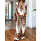 👗 OFFERTA A TEMPO LIMITATO: SCONTO DEL 50%! ✨ Set composto da top e pantaloni stampati da donna – stampe boho, vestibilità comoda, perfetto per le vacanze 🌴