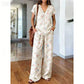 👗 OFFERTA A TEMPO LIMITATO: SCONTO DEL 50%! ✨ Set composto da top e pantaloni stampati da donna – stampe boho, vestibilità comoda, perfetto per le vacanze 🌴