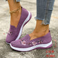 👟🌸 Scarpe slip-on in maglia con motivi floreali