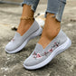 👟🌸 Scarpe slip-on in maglia con motivi floreali