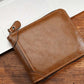 Portafoglio uomo bifold in pelle PU con chiusura zip integrale