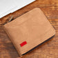 Portafoglio uomo bifold in pelle PU con chiusura zip integrale