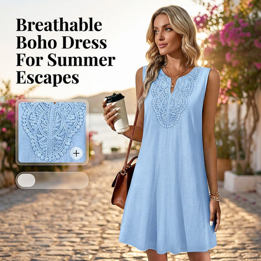 🍃🧳🌊 OFFERTA LIMITATA: SCONTO DEL 50%! Abito estivo casual, leggero e traspirante – Antipiega, ad asciugatura rapida, perfetto per viaggiare – Un capo indispensabile nel guardaroba per le escursioni quando fa caldo 🌴☀️