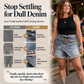 Shorts da donna in denim a più strati con strass Rhinsten