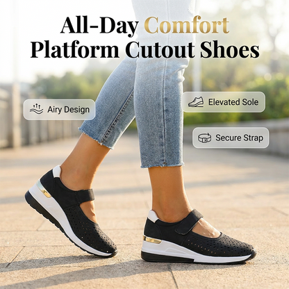 Scarpe con plateau e aperture laterali traspiranti da donna