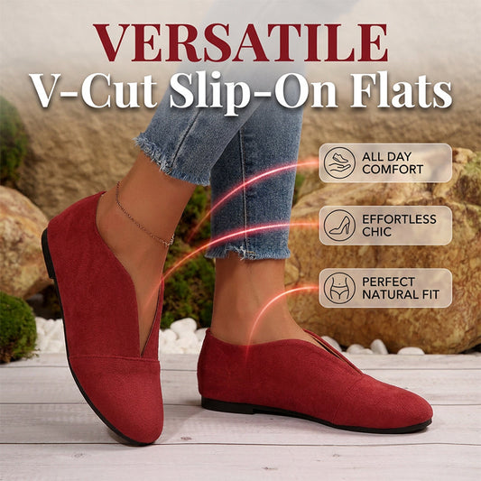 Scarpe basse da donna con scollo a V