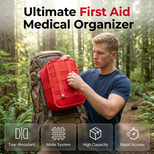 🧰 Borsa organizer di emergenza in robusto tessuto Oxford con meccanismo di chiusura modulare ⚡ Cinghie tattiche per un accesso rapido