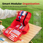 🧰 Borsa organizer di emergenza in robusto tessuto Oxford con meccanismo di chiusura modulare ⚡ Cinghie tattiche per un accesso rapido