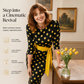 Elegante abito retrò a pois da donna