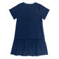 Abito da donna con annodatura, abito estivo ampio in cotone e lino, con orlo a balze, abito casual a maniche corte