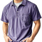 Camicia da uomo retrò casual a maniche corte con colletto, taschino e chiusura con bottoni