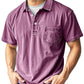 Camicia da uomo retrò casual a maniche corte con colletto, taschino e chiusura con bottoni