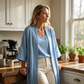 Set da donna composto da canotta e cardigan