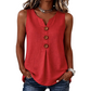 Gilet senza maniche in cotone e lino con scollo a V da donna