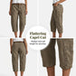 Pantaloni capri casual cargo dalla vestibilità ampia