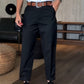 Pantaloni da tailleur a gamba dritta, stile casual, a vita alta da donna