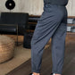 Pantaloni da tailleur a gamba dritta, stile casual, a vita alta da donna