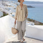 Set estivo a due pezzi a righe da donna