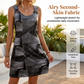 Abito da donna senza maniche, con stampa effetto denim ed elegante design patchwork 🧵