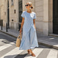 👗 Elegante abito da donna con scollo rotondo – tinta unita, versatile e intramontabile – perfetto per tutti i giorni, in ufficio e per le occasioni speciali | Spedizione gratuita