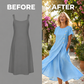 👗 Elegante abito da donna con scollo rotondo – tinta unita, versatile e intramontabile – perfetto per tutti i giorni, in ufficio e per le occasioni speciali | Spedizione gratuita