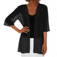 Cardigan da donna in chiffon, ampio e aperto sul davanti.